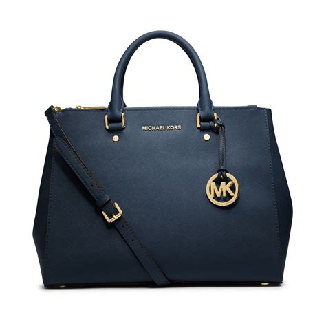 michael kors large sutton satchel navy|Michael Kors Sutton Large Handbags for Women for sale .